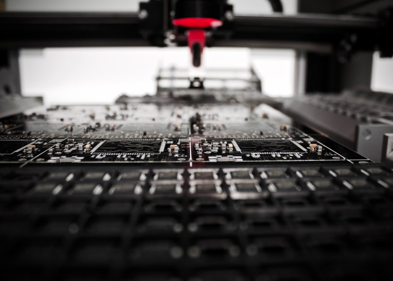 Close-up of industrial machine.