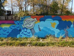 Graffiti on wall, bright colors